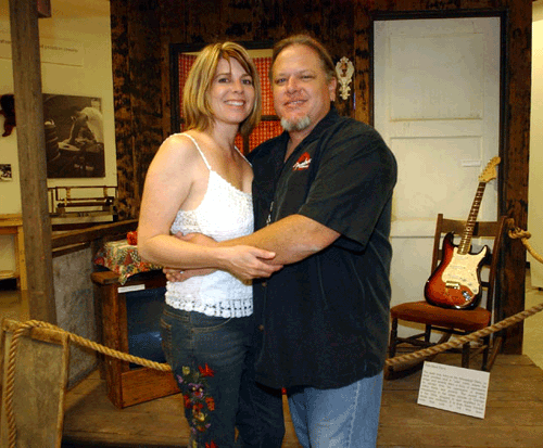 John with his wife, Dana, at the Fender Museum