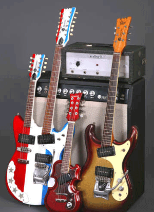 Vintage Mosrite guitars. Photo by Michael G. Stewart.